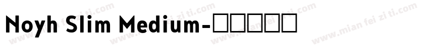 Noyh Slim Medium字体转换